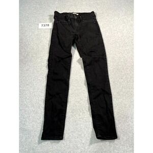 Levi's 711 Skinny Jeans Womens 26 Black Denim Dark Wash Casual Streetwear